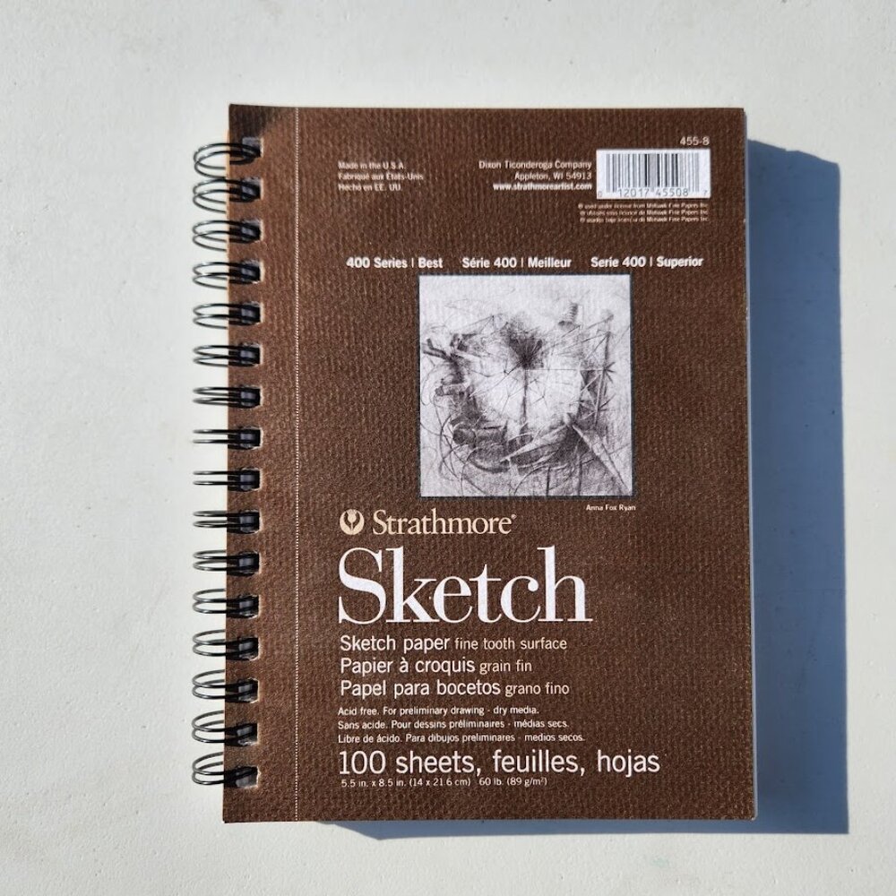 NEW Strathmore 400 Series Sketch Paper Pad 5.5" x 8.5" 100 Sheets Sketchbook Art